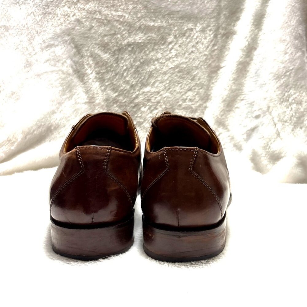 Pronto Uomo Firenze Men’s Size 9 M Brown Leather Cap Toe Italian Leather Oxford - Picture 4 of 7